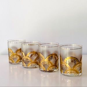 🐚SOLD🐚VTG Rainbow Culver 22K Gold Set of 4 MCM